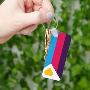 Llavero La bandera de orgullo poliamoroso tricolor de Slip