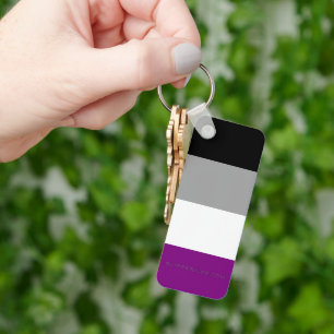 Llavero La bandera del orgullo asexual de SlipperyJoe haci