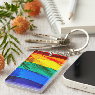 Llavero La bandera del orgullo gay de SlipperyJoe's ondean