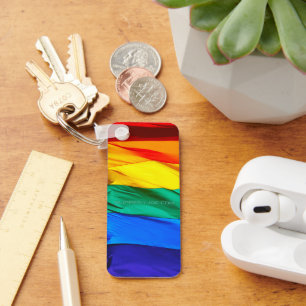 Llavero La bandera del orgullo gay de SlipperyJoe's ondean