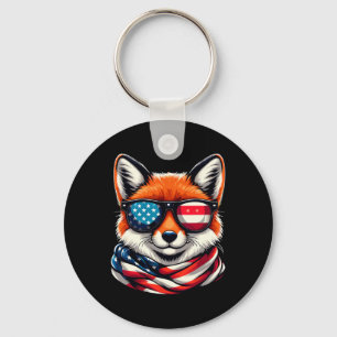Llavero La Bandera Estadounidense De Patriotic Fox Sungles