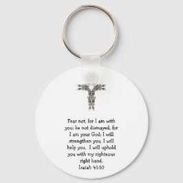 Llavero La Biblia versus la cita Inspiradora Isaías 41:10