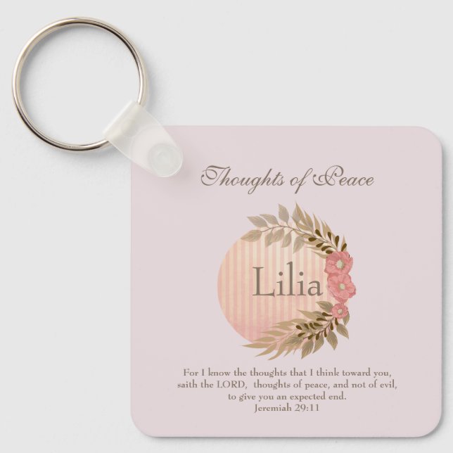 Llavero La Biblia versus la paz (Anverso)