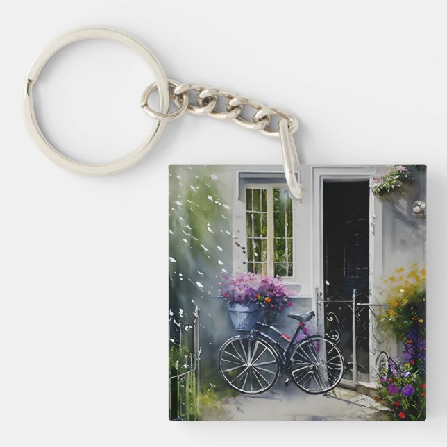 Llavero La bicicleta de jardín (Frente)