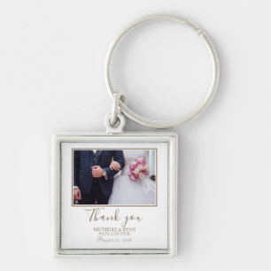 Llavero La boda elegante le agradece foto