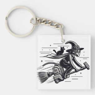 Llavero ¡La bruja se escapa de Halloween terriblemente ráp