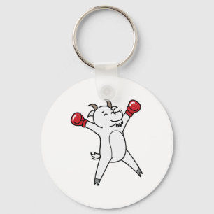 Llavero La cabra hace boxeo 