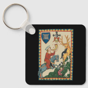 Llavero La cacería de Stag, arte medieval del siglo XIV