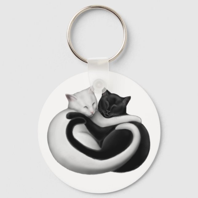 Llavero La cadena de claves de los gatos de amor (Anverso)