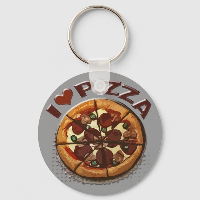 Llavero La cadena de claves de Pizza Lover (Anverso)