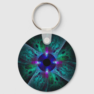 Llavero La cadena de claves del arte de los ojos abstracto