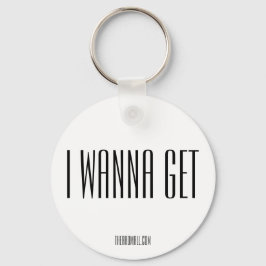 Llavero La cadena de claves "IWANNAGET" del centro comerci