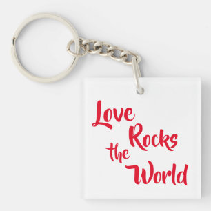 Llavero La cadena de claves 'Love Rocks the World'