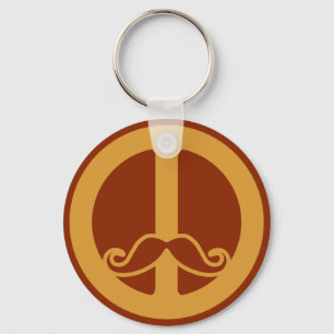 Llavero La cadena de claves Peace Stache