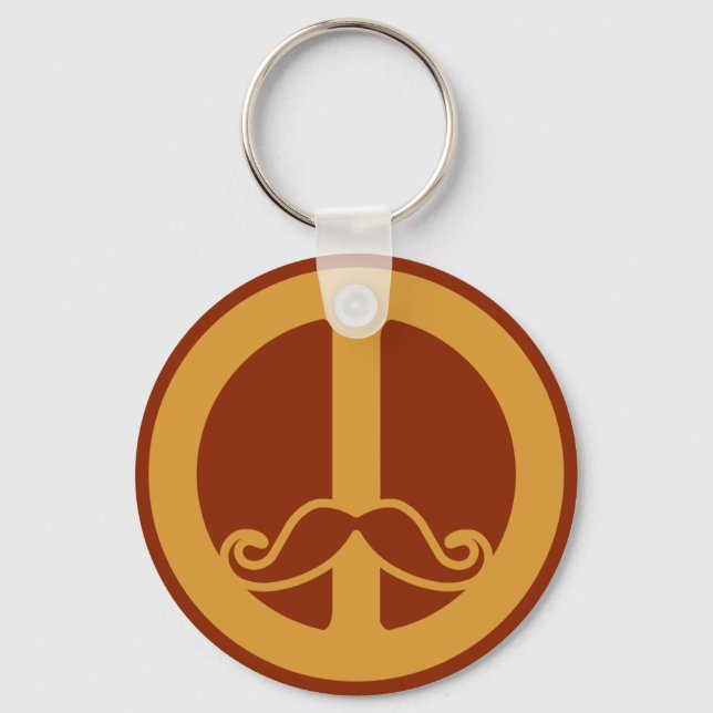 Llavero La cadena de claves Peace Stache (Anverso)