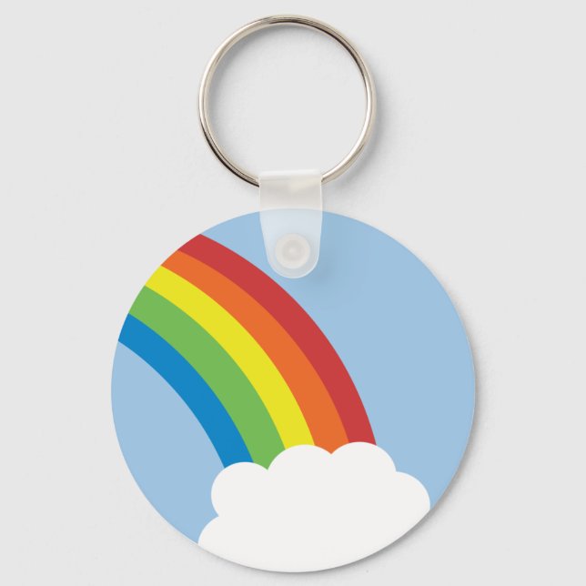 Llavero La cadena de claves retro arco iris de los años 80 (Anverso)