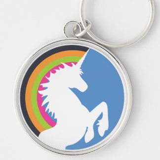 Llavero La cadena de claves Retro Unicornio y Arcoiris de 