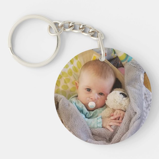 Llavero La cadena de fotos de los niños de papá (Frente)