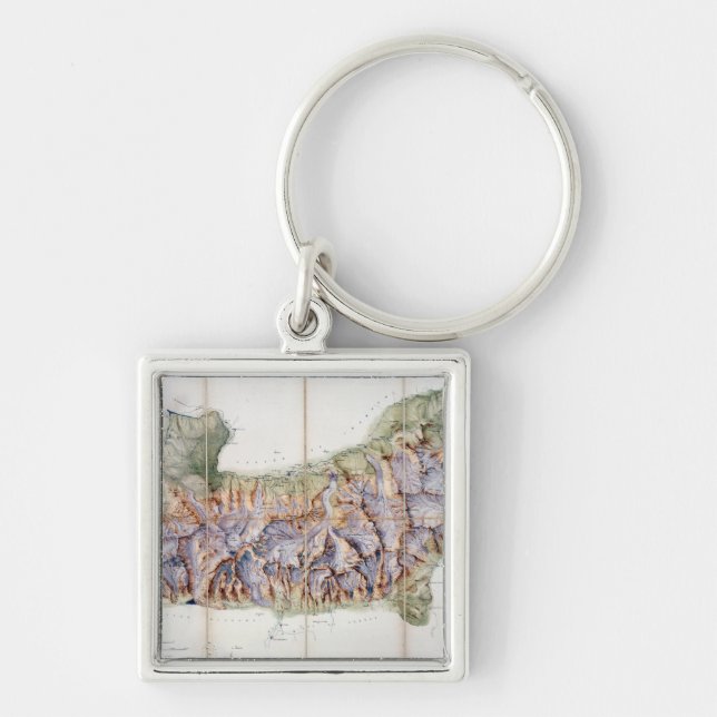 Llavero La cadena de Mont Blanc, de una encuesta real (Frente)