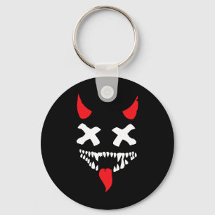 Llavero La cara del diablo perezosa de Halloween disfraz a