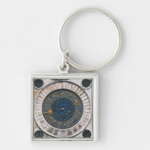 Llavero La cara del oro y de reloj del esmalte, diseño