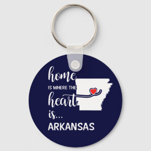 Llavero La casa de Arkansas es donde está el corazón