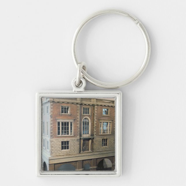 Llavero La casa de muñeca balustraded inglés con el balcón (Frente)