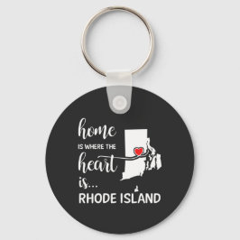 Llavero La casa de Rhode Island es donde está el corazón