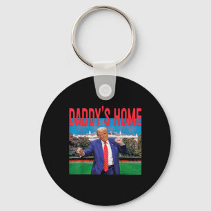 Llavero La casa de un papá gracioso, Trump Pink 2024, llév