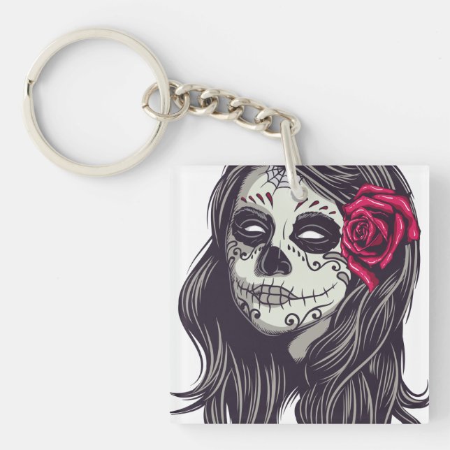 Llavero La Catrina - Dia De Los Muertos (Frente)