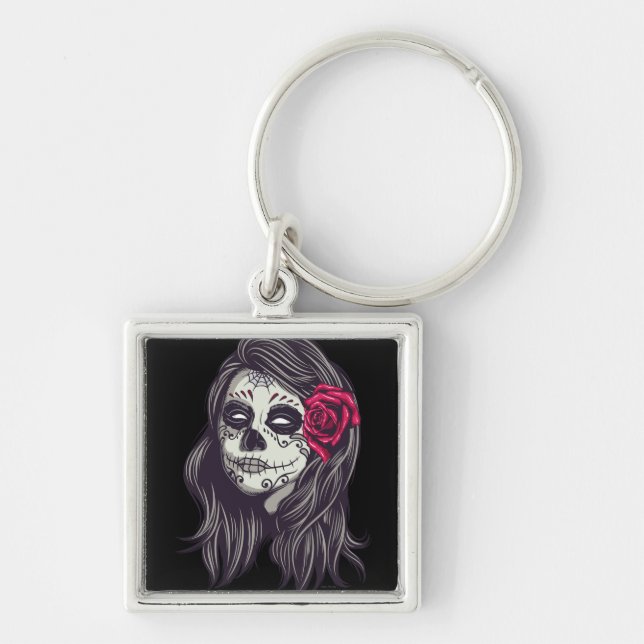 Llavero La Catrina - Dia De Los Muertos (Frente)