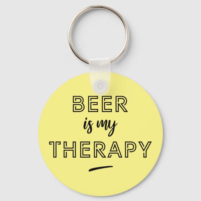 Llavero La cerveza es mi terapia (Anverso)