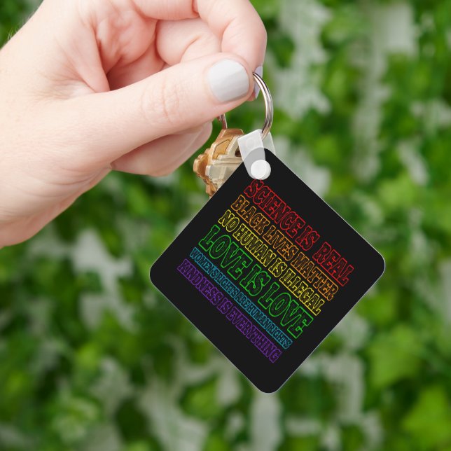 Llavero La ciencia es la verdadera materia de vidas negras (Mano)