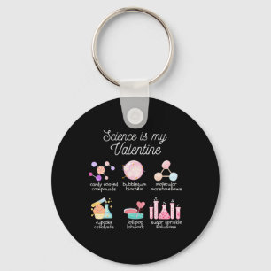 Llavero La ciencia es mi San Valentín Química Biología Fís