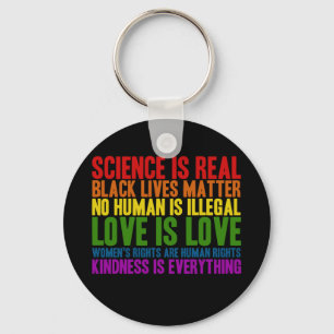 Llavero La ciencia es real, ningún ser humano es ilegal