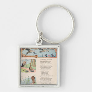 Llavero La cigüeña y el Fox de las fábulas