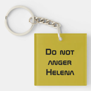 Llavero La cita negra huérfana no enoja Helena