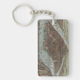Llavero La ciudad de Nueva York el   1883 (litografía de