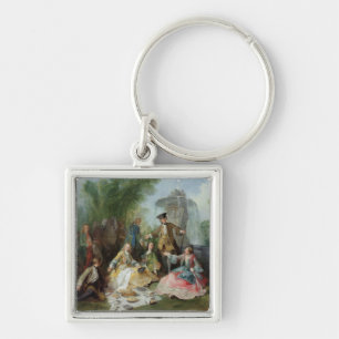 Llavero La comida del fiesta de la caza, C. 1737