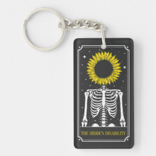 Llavero La conciencia de la tarjeta de tarot de discapacid