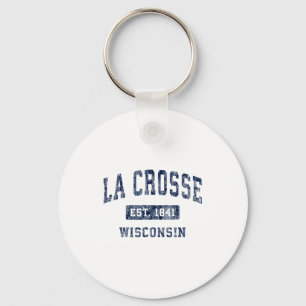 Llavero La Crosse Wisconsin Wi Vintage Deportes Establecid