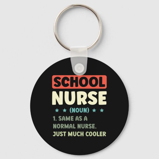 Llavero La definición de enfermero de escuela divertida de (Anverso)