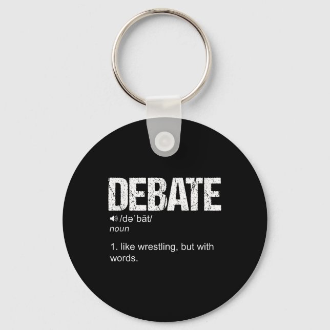 Llavero La definición del debate como una lucha libre pero (Anverso)