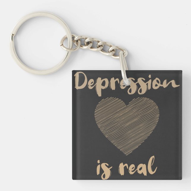Llavero La Depresión Es Real (Frente)