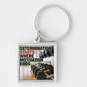 Llavero La determinación comienza cuando termina la motiva