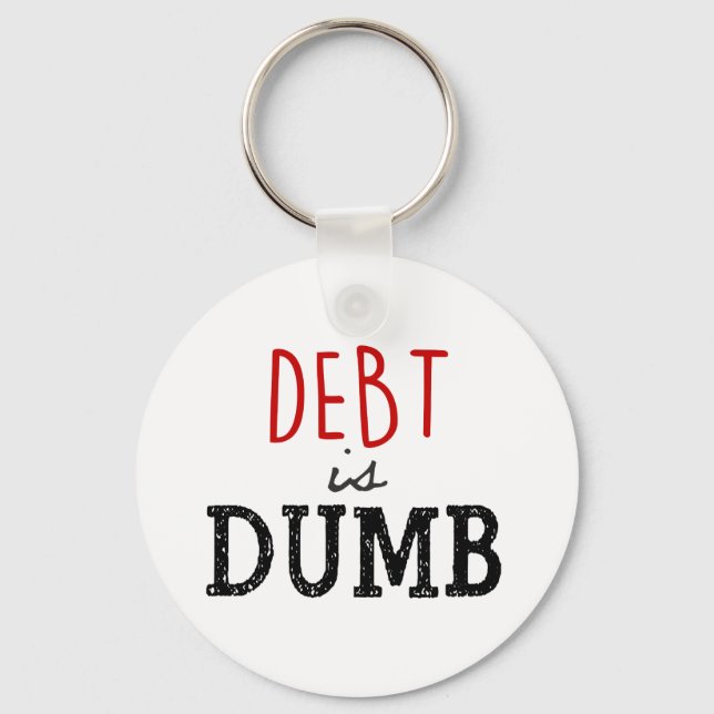 Llavero La deuda es tonto Dave Ramsey (Anverso)