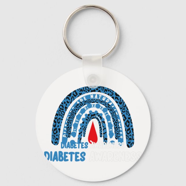 Llavero La diabetes es naturalmente dulce - Conciencia sob (Anverso)