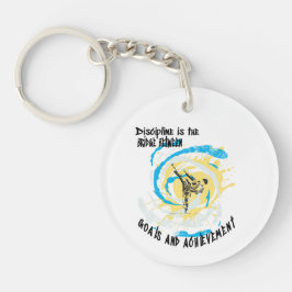 Llavero La disciplina es el puente entre los objetivos del