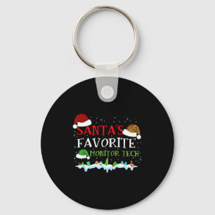 Llavero La diversión de Navidad favorita de Santa en tecno