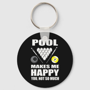 Llavero La divertida piscina de billares me hace feliz de